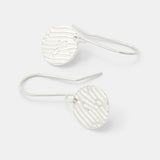 Sand texture silver drop earrings - Simone Walsh Jewellery Australia }}