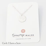 Sand texture silver pendant necklace - Simone Walsh Jewellery Australia }}