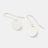 Sea urchin texture silver drop earrings - Simone Walsh Jewellery Australia }}