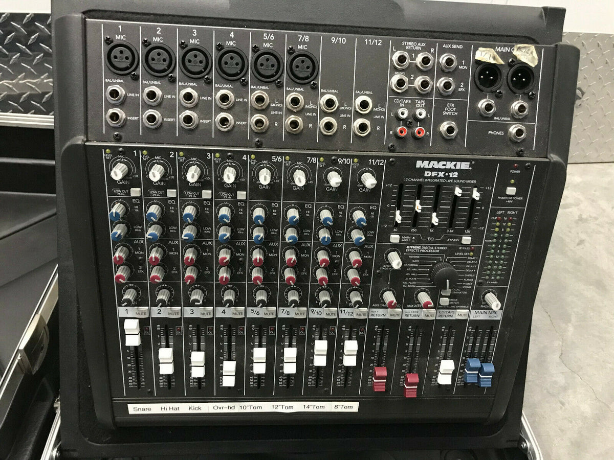 Mackie DFX-12 Mixer with Case – Blakes Drum Shop