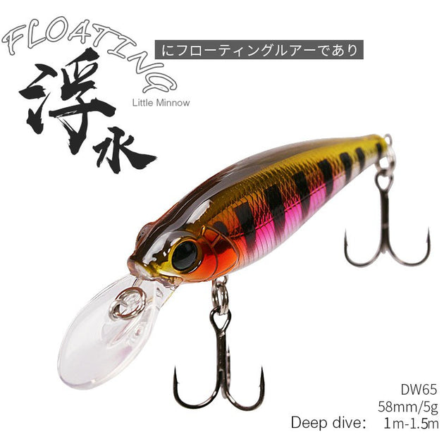 Tsurinoya Dw65 58mm 5g Minnow Hard Fishing Lure Abs Plastic Floating 1 Brm Sports