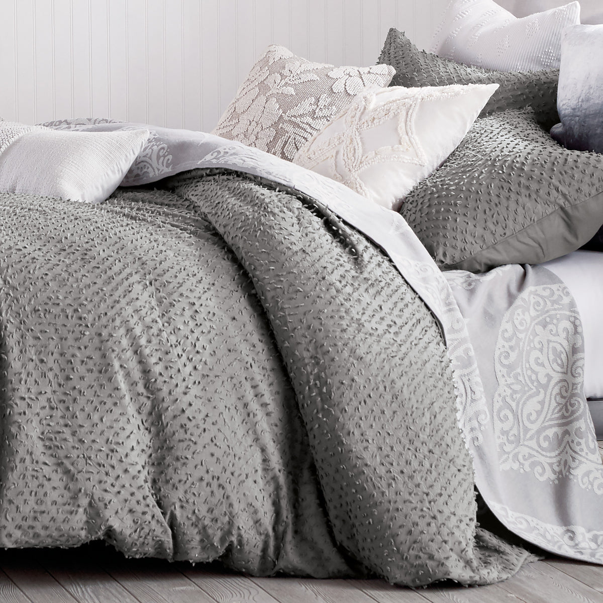 peri home dot fringe duvet cover