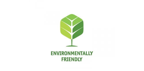 Environmentally friendly sustainable green tree badge