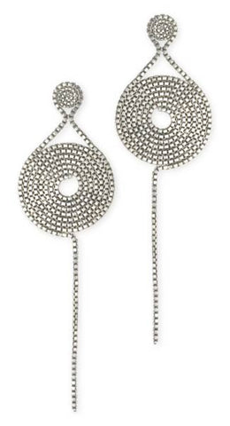 kerri parker spiral chain earrings
