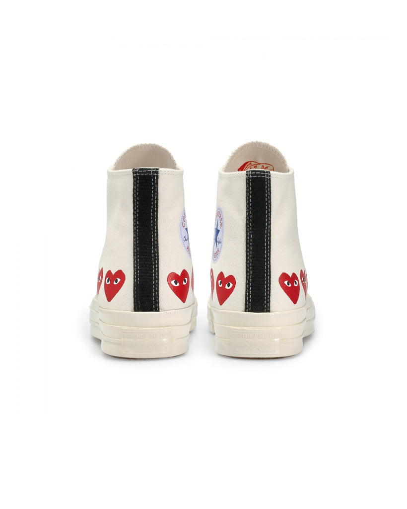 cdg multi heart converse