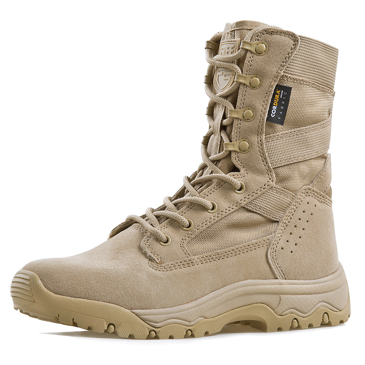 FREE SOLDIER Mens Tactical Boots 6 Inches Lightweight Combat Boots Durable Hiking Boots Military Desert Boots 