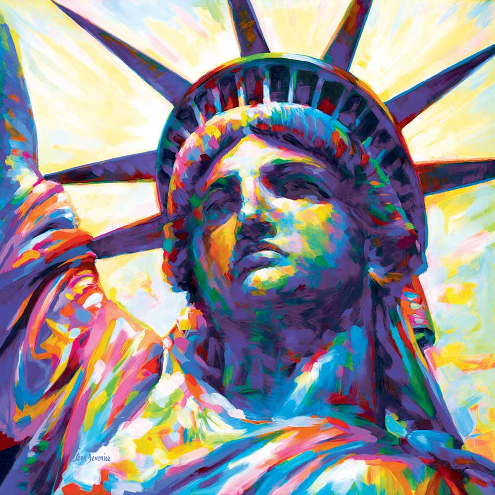 statue of liberty painting