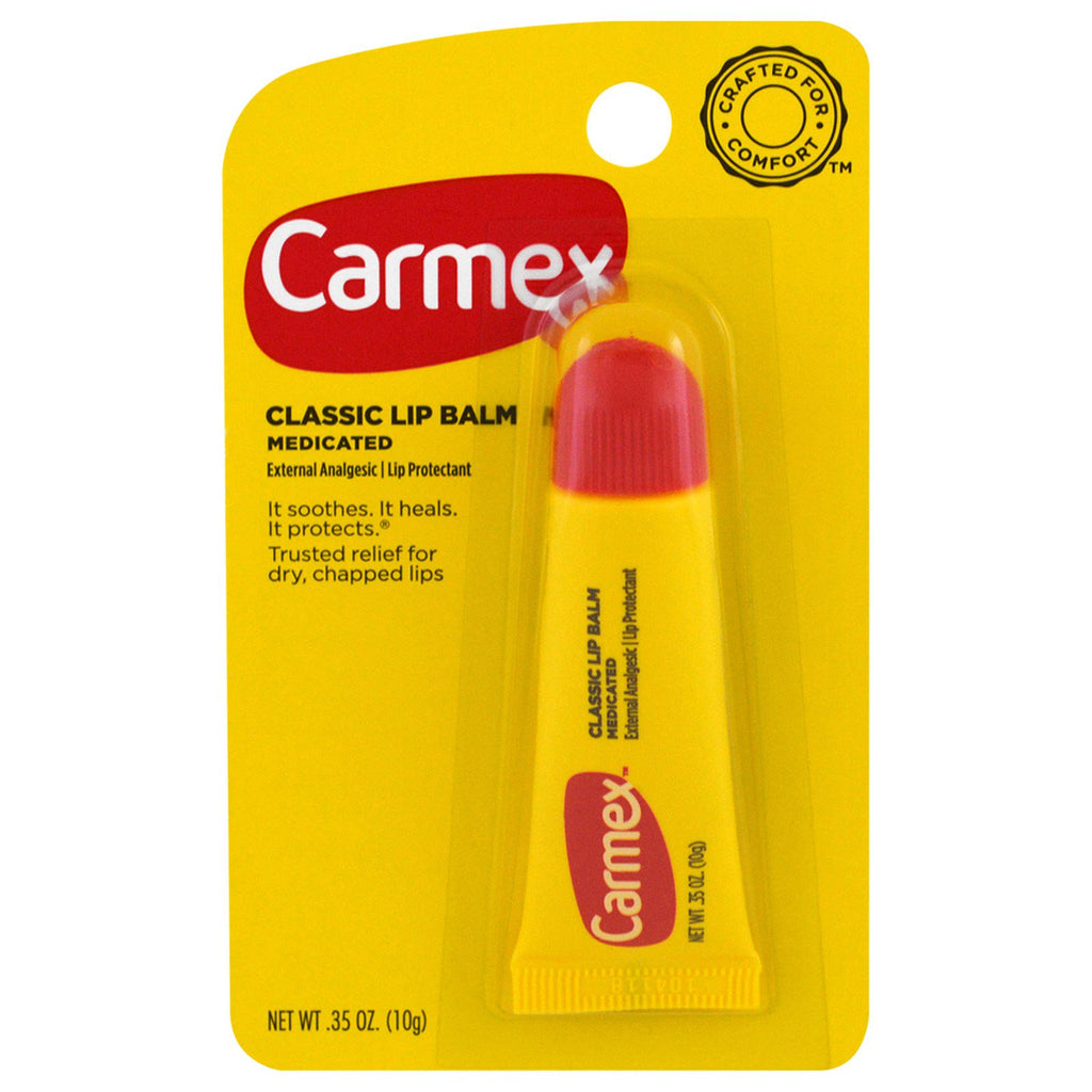 Carmex, læbepomade, klassisk, medicinsk, 0,35 oz (10