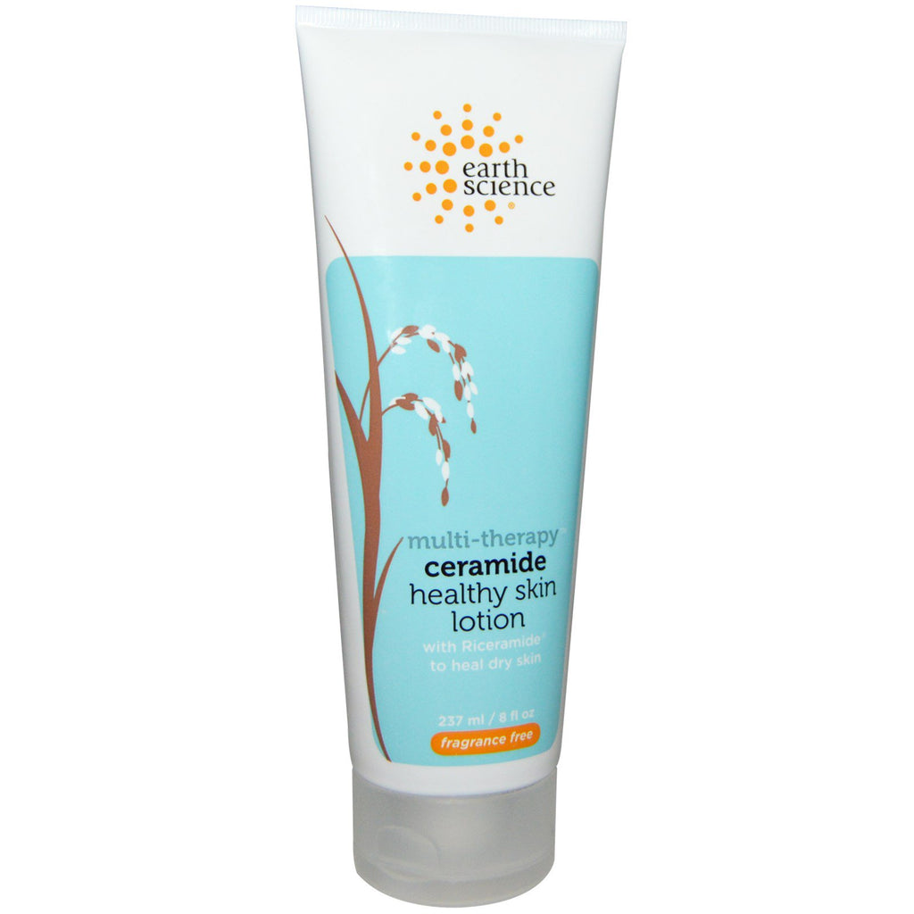 Earth Science, Multi-Therapy, Ceramide Healthy Skin Lotion, Fragrance Free, 8 fl oz (237 ml)
