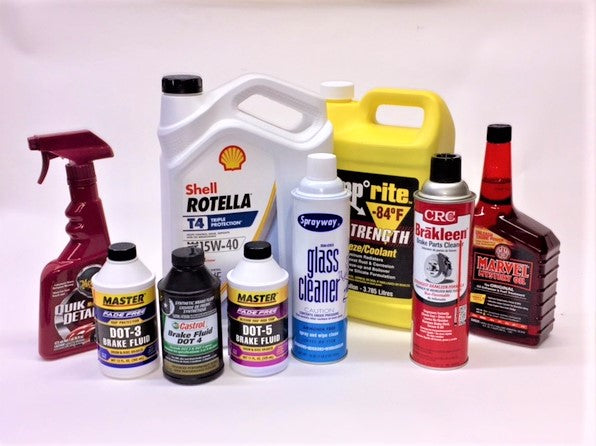 Brake Fluid, Oil and More for MG T and MG B Cars