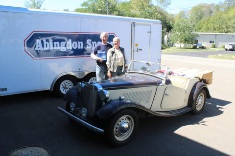 Scott and Nancy Gilbert and their MG TD, nicked named Sassy Cathy