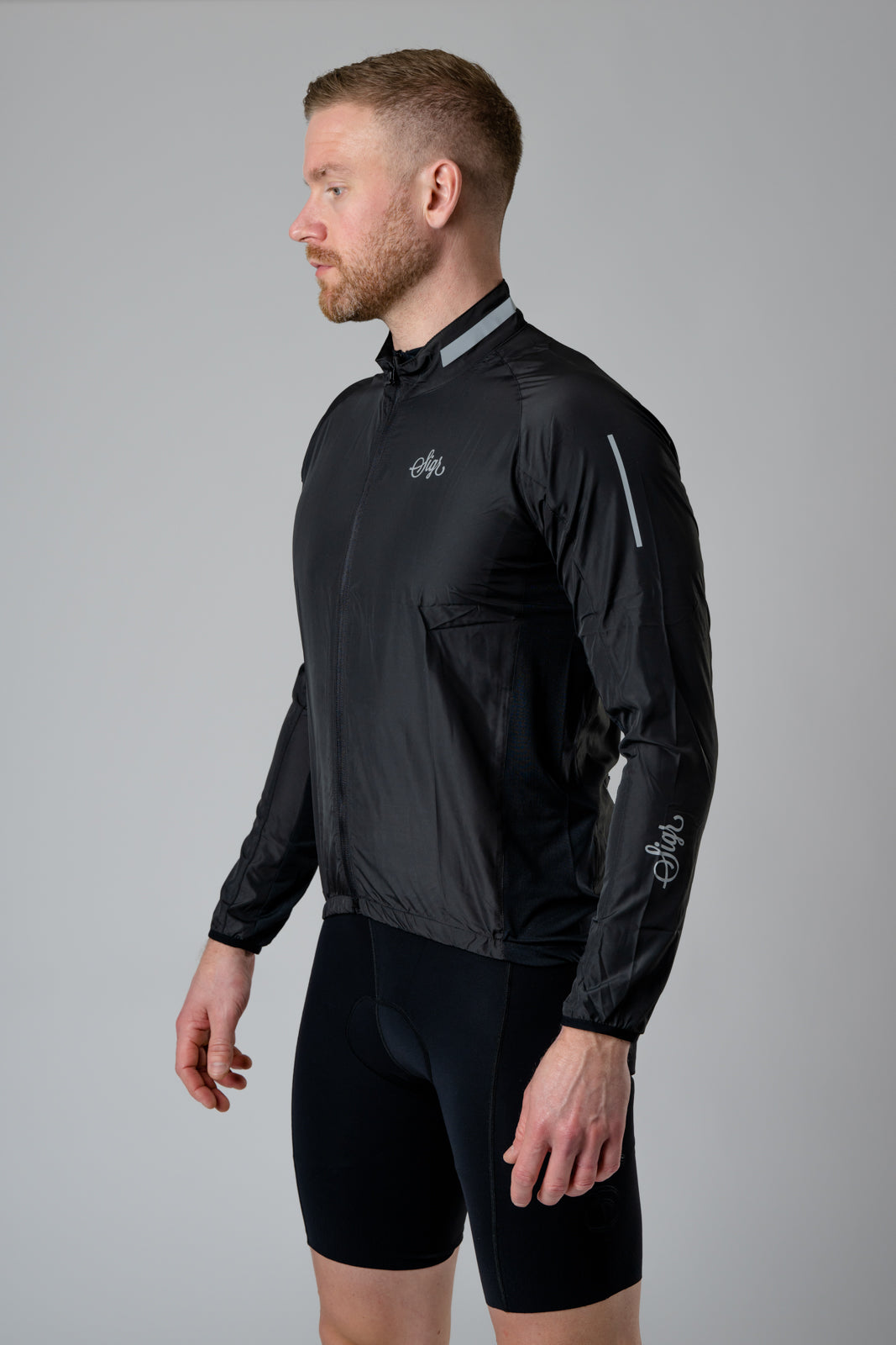 Treriksroset Black - Road Cycling Pack Jacket for Men