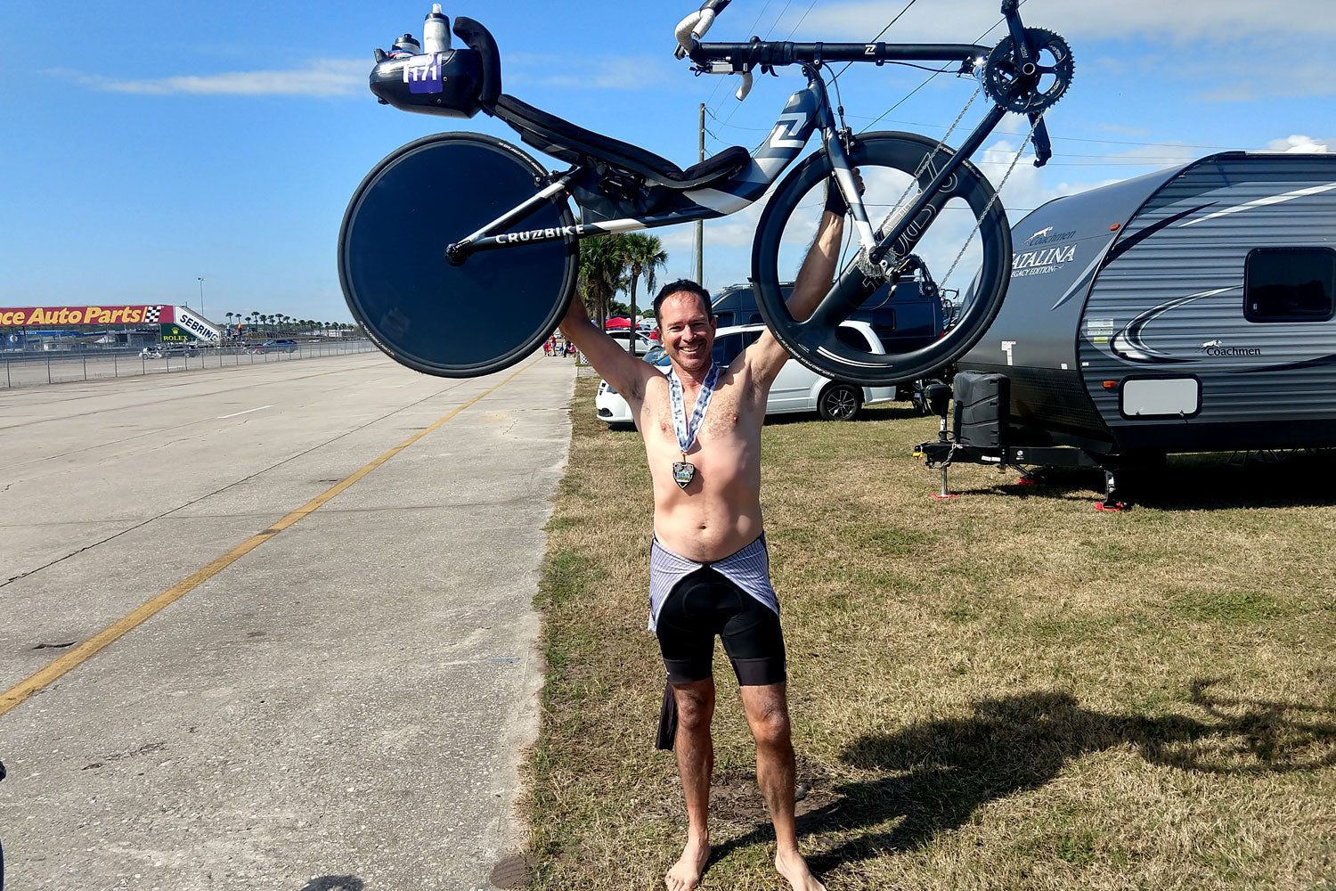 Kyle Larsen overall winner Bike Sebring 2019 100 mile race