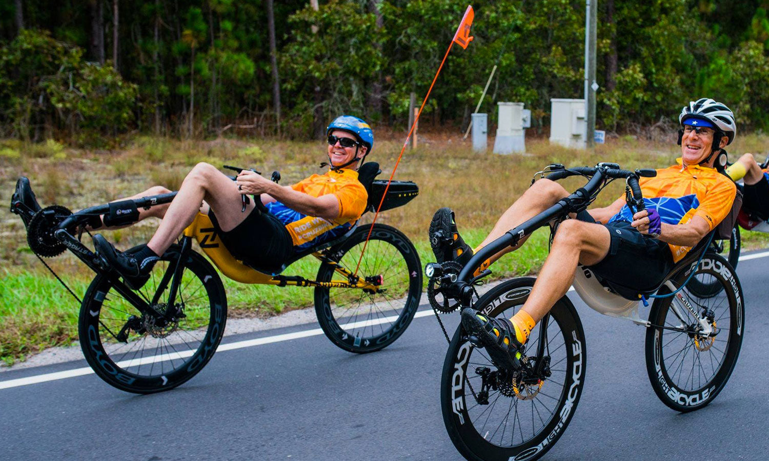 How to increase your visibility while riding a recumbent road bike