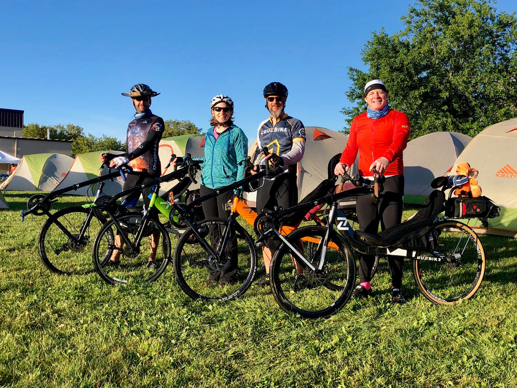 Cruzbike performance recumbent road bikes on the 2019 DALMAC