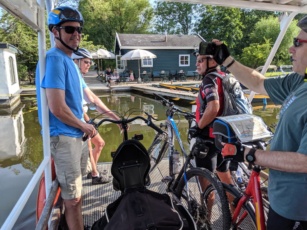 In Arkel, we took a tiny ferry that could only hold 10 cyclists