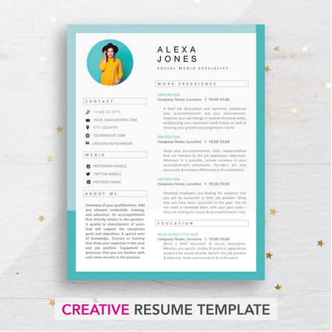 Creative Resume CV Template Design