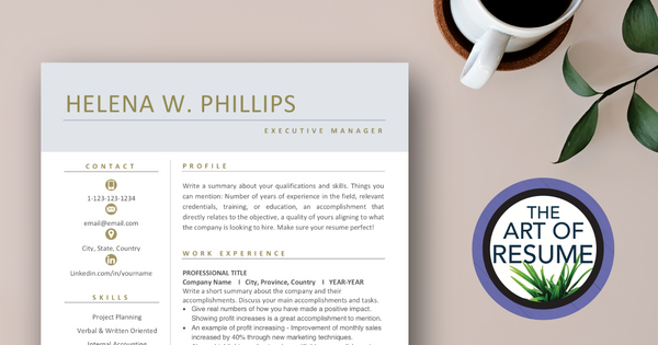 The Art of Resume - Resume & CV Template Designs Instant Download