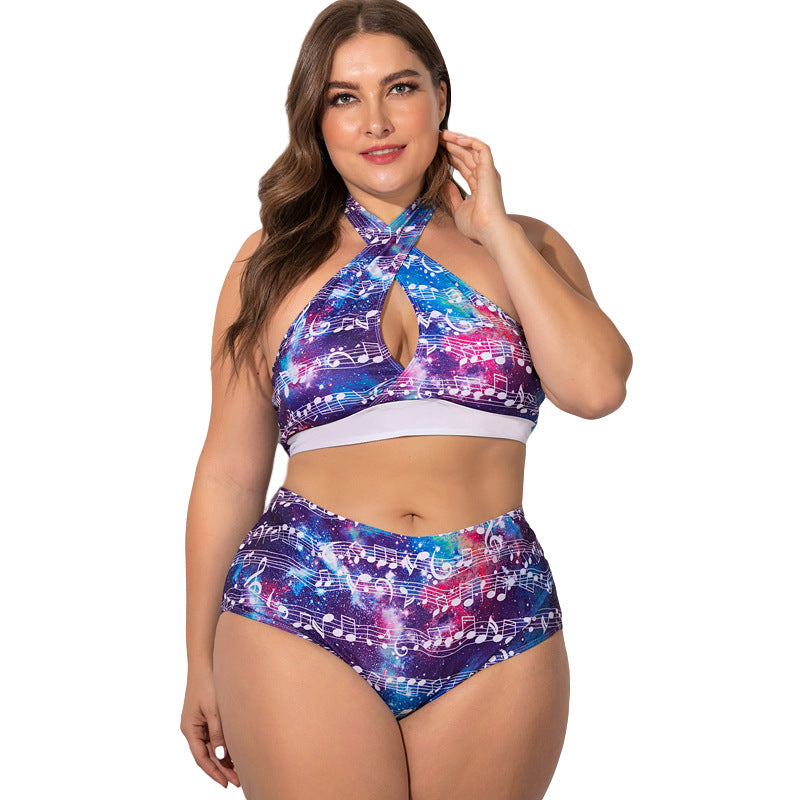 plus size galaxy swimsuit