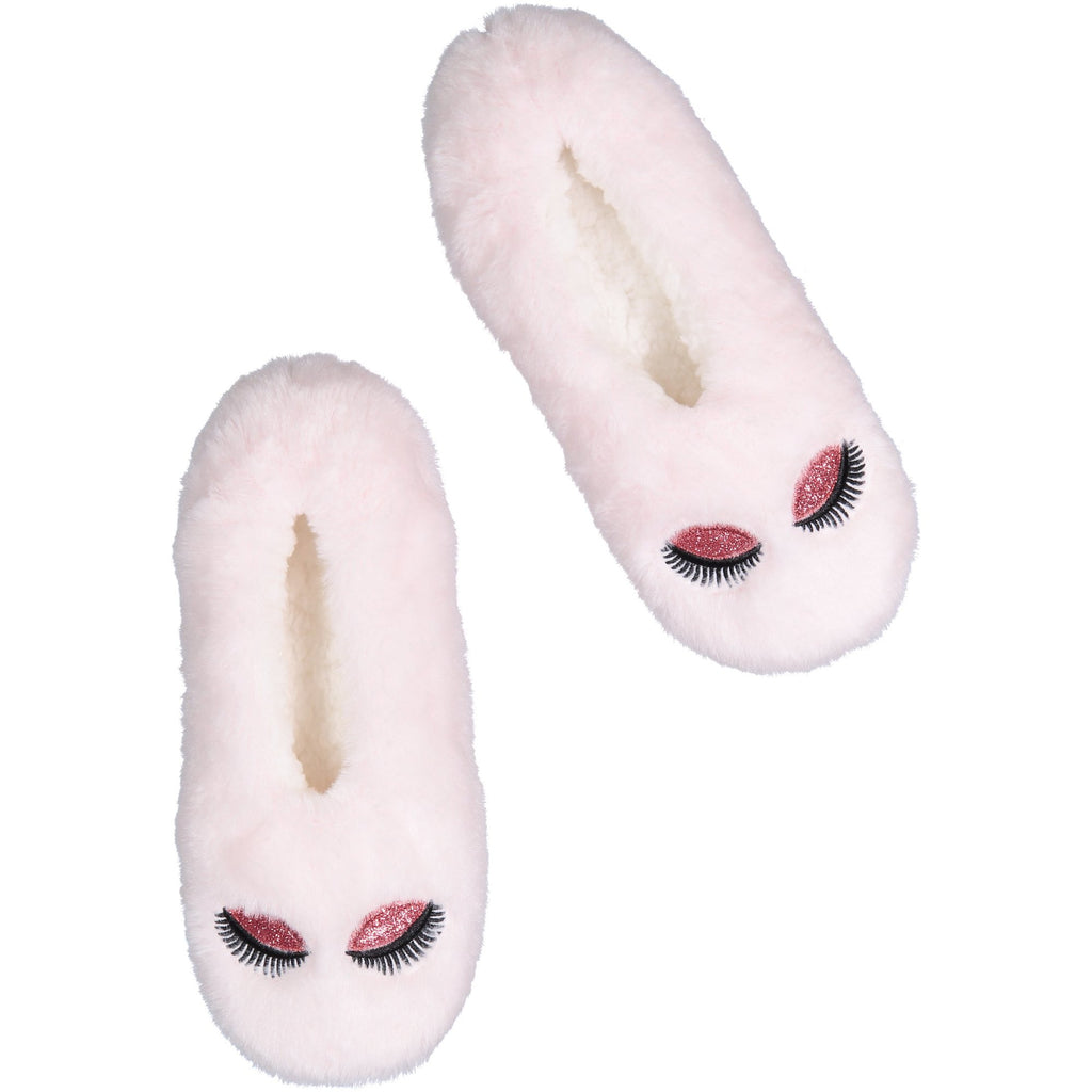 Glam Eyelash Slipper Socks