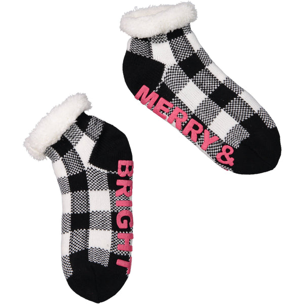 Women’s Merry & Bright Holiday Knit Slipper Socks