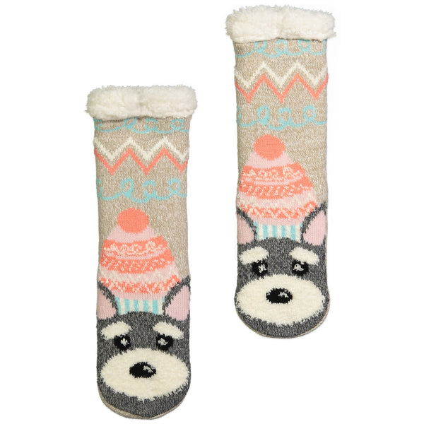 Kids Sloth Scotty Dog Slipper Socks