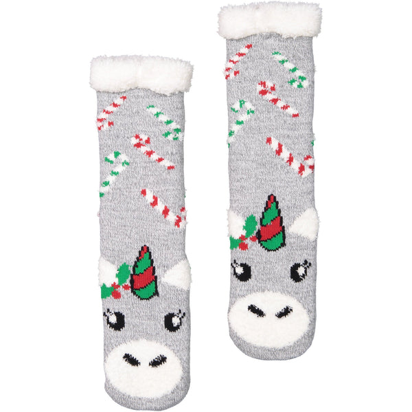 Women’s Festive Unicorn Holiday Slipper Socks