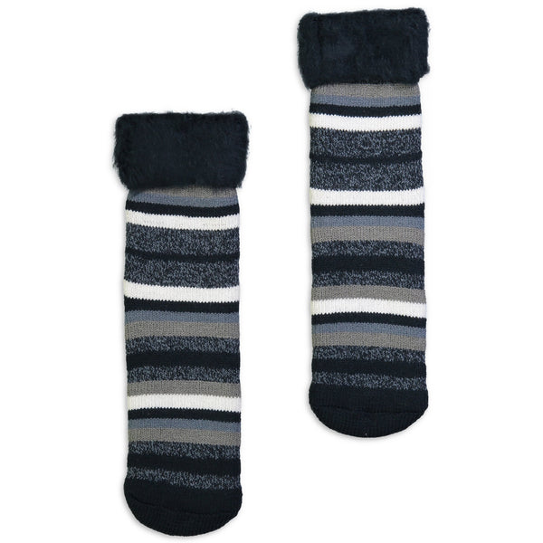 Men’s Striped Cozy Boot Socks