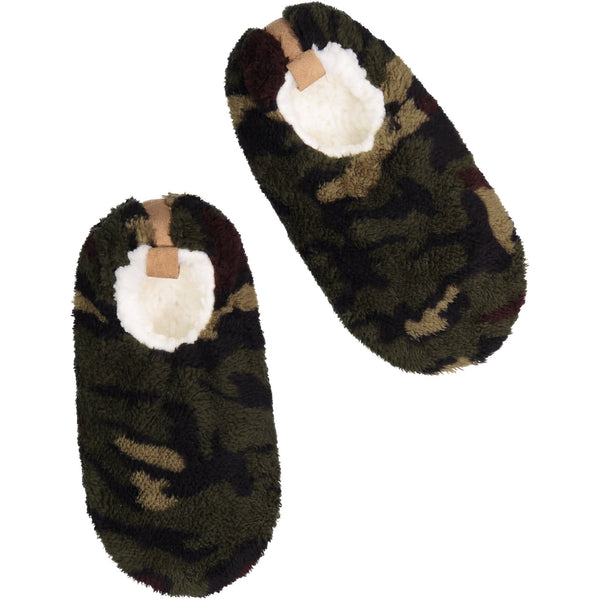 Men’s Fluffy Camo Slipper Socks