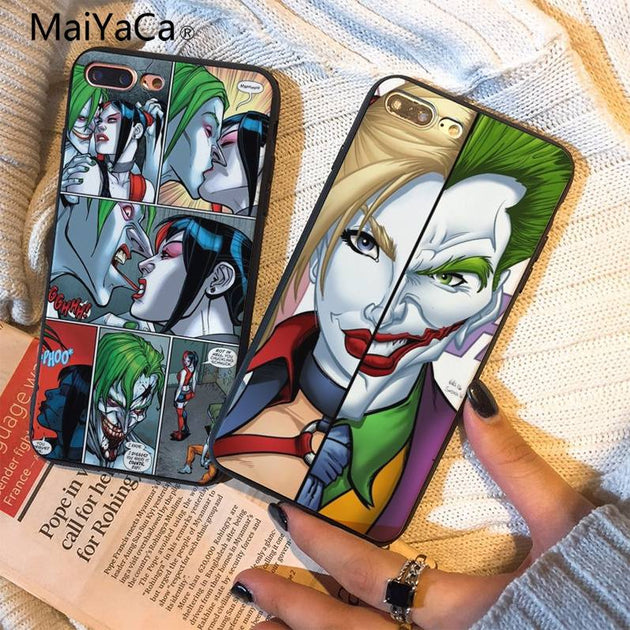 Maiyaca Joker Harley Quinn Novelty Fundas Phone Case Cover For Apple I Copper Cases