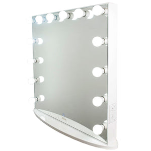 Glamster Studio LED Makeup Mirror - White - Glamour Makeup Mirrors 