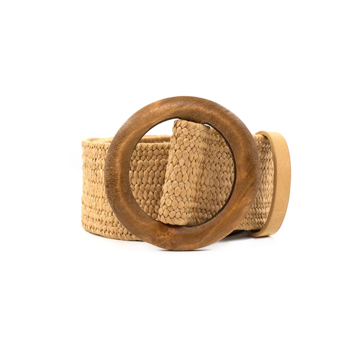 Stretch With Wooden Buckle Belt