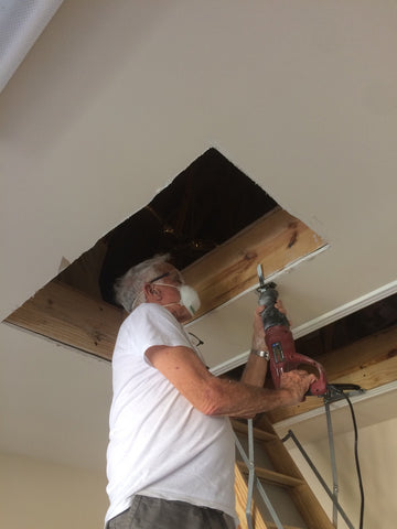 Cutting hole in Garage Ceiling for the Attic Lift