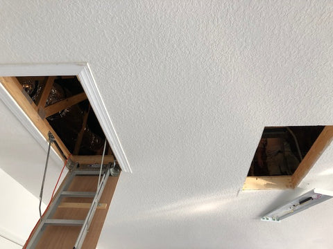 VersaLift and Attic Stairs opening from Garage View