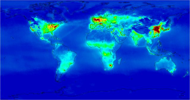 NO2 Air Pollution Map Brid.com