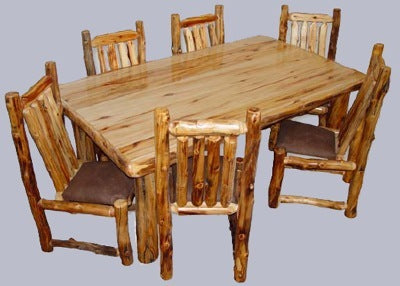 Aspen Log Dining Tables Options Wades Furniture