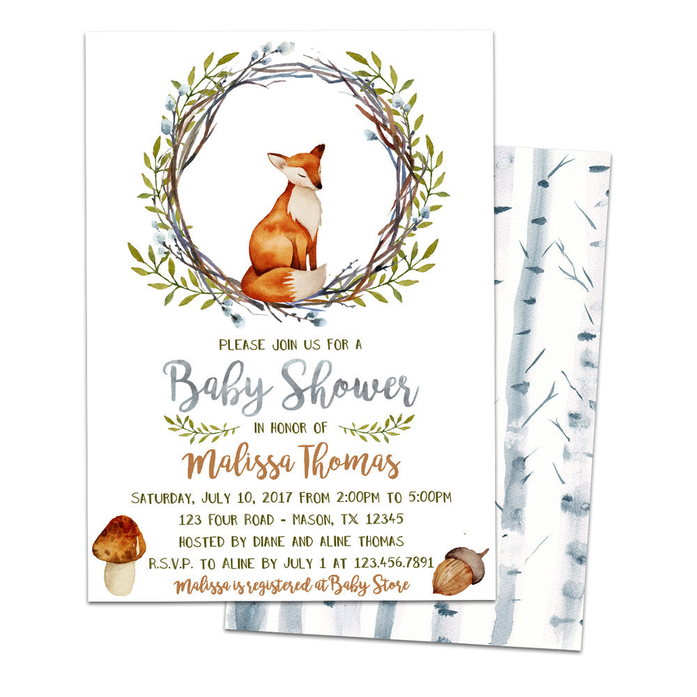 woodland-fox-baby-shower-invitations-boho-watercolor-party-print-express