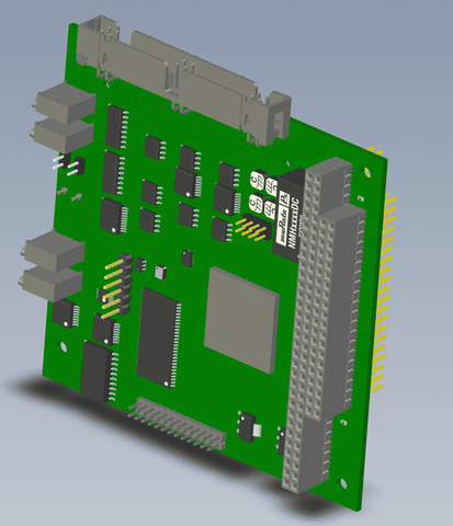 STX104 3D CAD STEP file with 0.1 inch connector