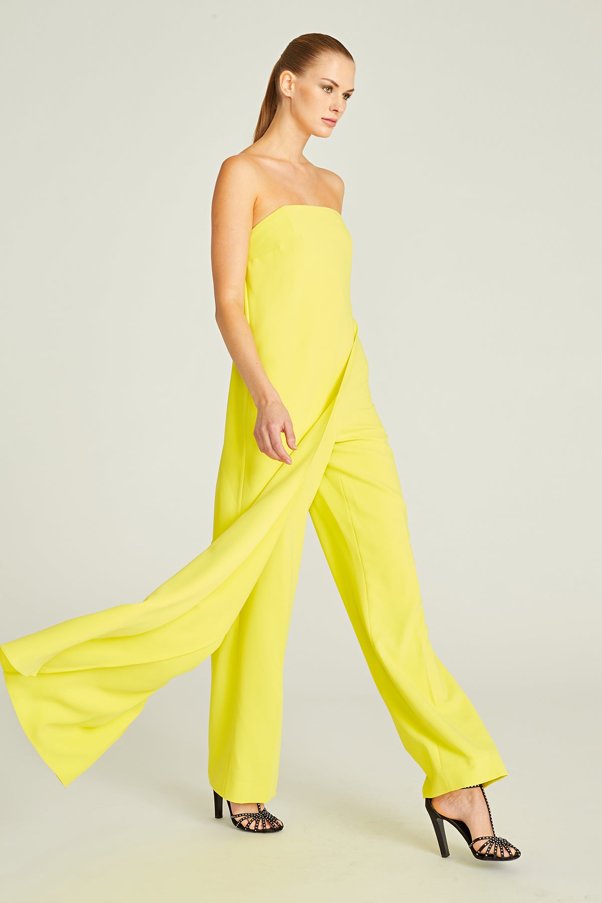 halston crepe jumpsuit