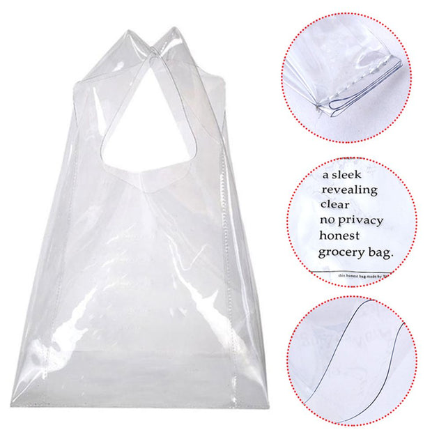 clear plastic shopping bags