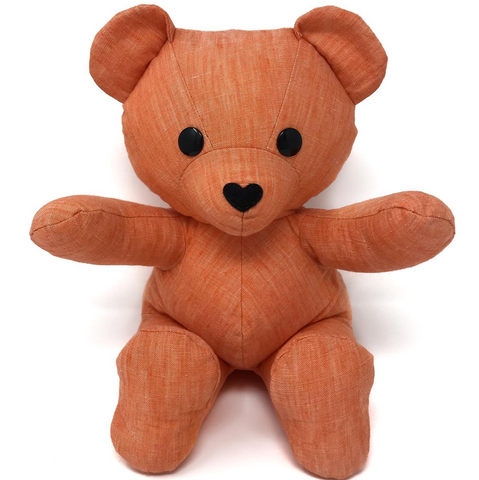 memorial teddy bear made from a linen shirt