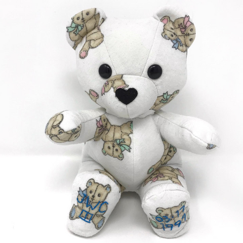 teddy bear made from baby blanket