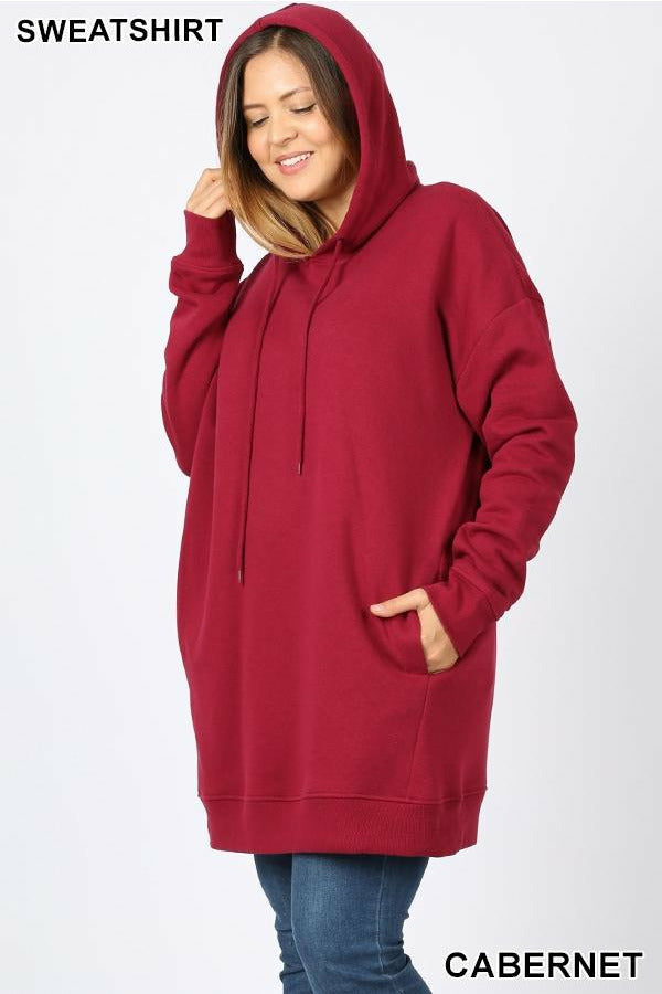 plus size hoodie tunic