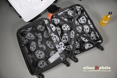 3d skull luggage