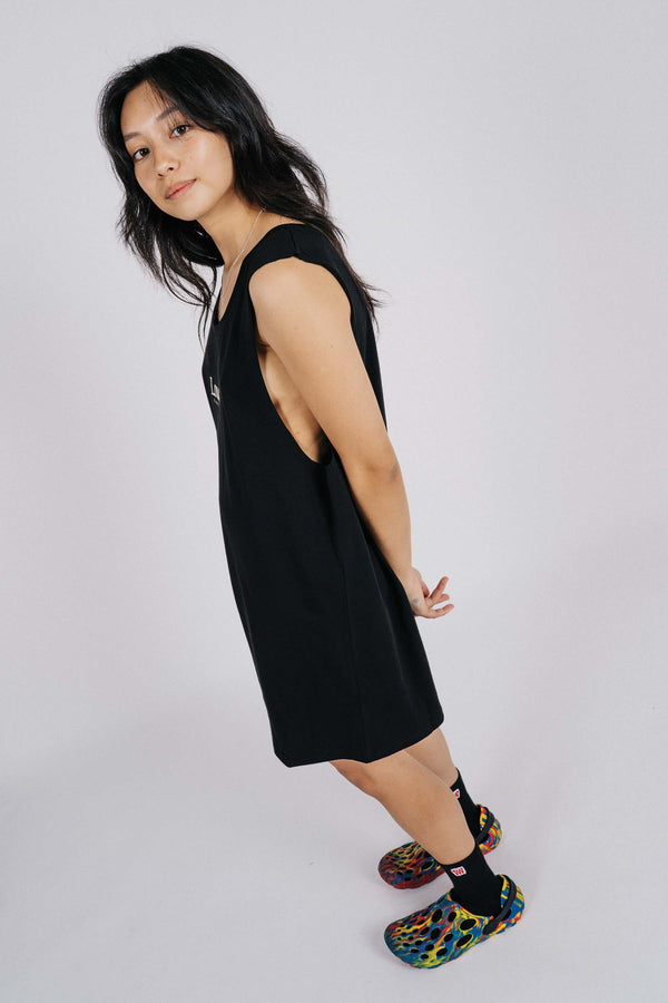 Singlet Dress - Linked - Black