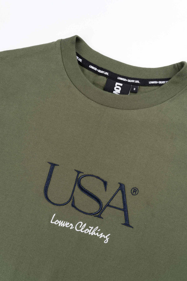 Everyday Tee - USA - Olive Green