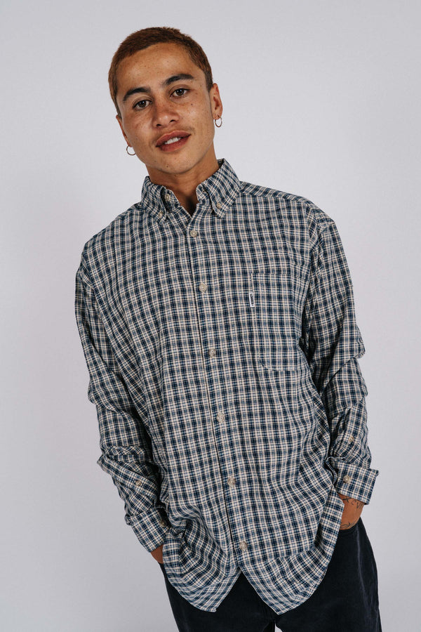 Lex L/S Shirt - Navy/Tan