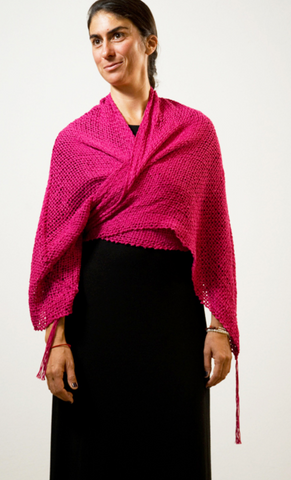 woven_wrap_tassel_fuscia_handwoven_made by women_versatile_natural fibers