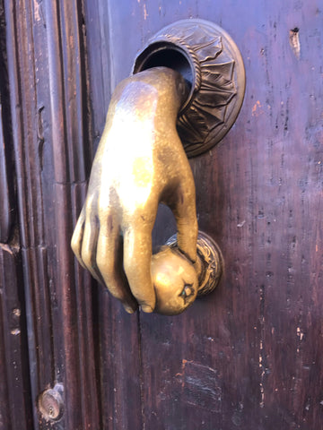 hand_iron_brass_doorknocker_san miguel_mexico_door_architecture
