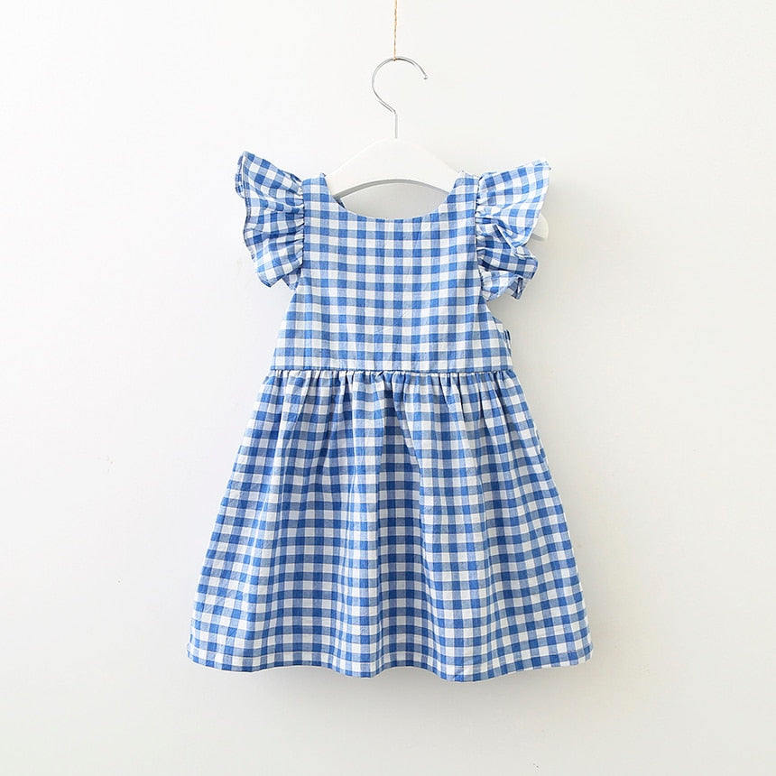 plaid baby dress